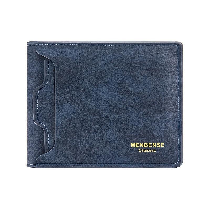 Men's Leather Short Wallet Money Clip ID Window Card Holder Purse