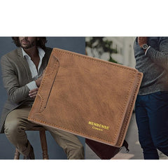 Men's Leather Short Wallet Money Clip ID Window Card Holder Purse