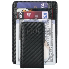 RFID Blocking Minimalist Carbon Fiber Money Clip Wallet
