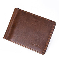 Men's PU Leather Wallet With Card Slots in Brown/Dark Brown