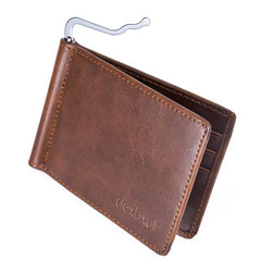 Men's PU Leather Wallet With Card Slots in Brown/Dark Brown