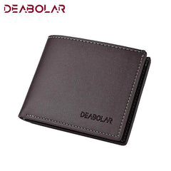 Men's Leather Short Wallet Large Capacity Card Holder Horizontal Wallet