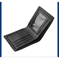 Men's Leather Short Wallet Large Capacity Card Holder Horizontal Wallet