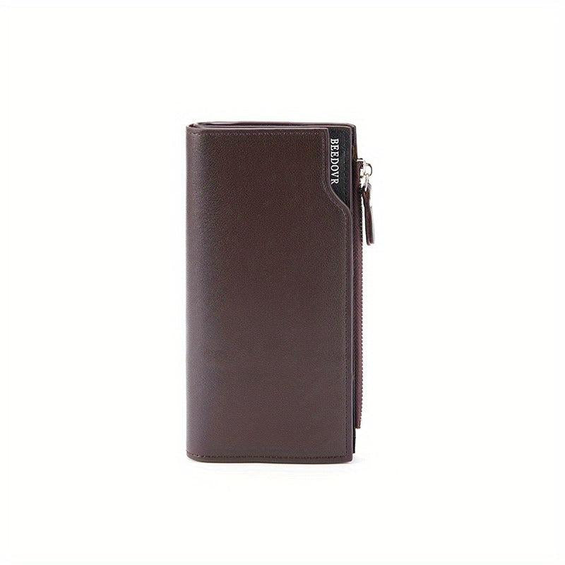 Men's Long Wallet Multifunctional Zipper Clutch Bag