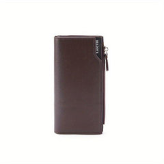 Men's Long Wallet Multifunctional Zipper Clutch Bag