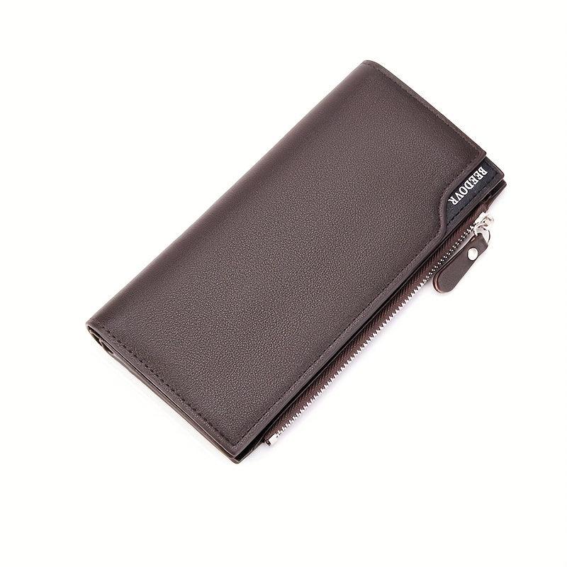 Men's Long Wallet Multifunctional Zipper Clutch Bag