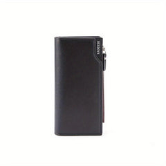 Men's Long Wallet Multifunctional Zipper Clutch Bag