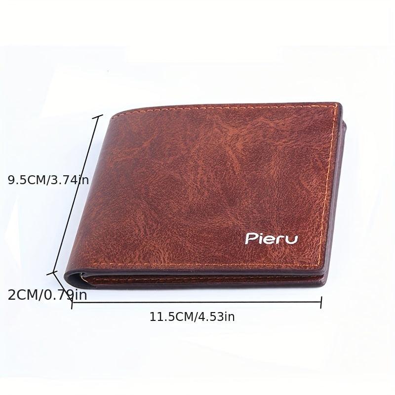 Men's Retro Short Wallet with Card Slots
