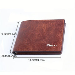 Men's Retro Short Wallet with Card Slots