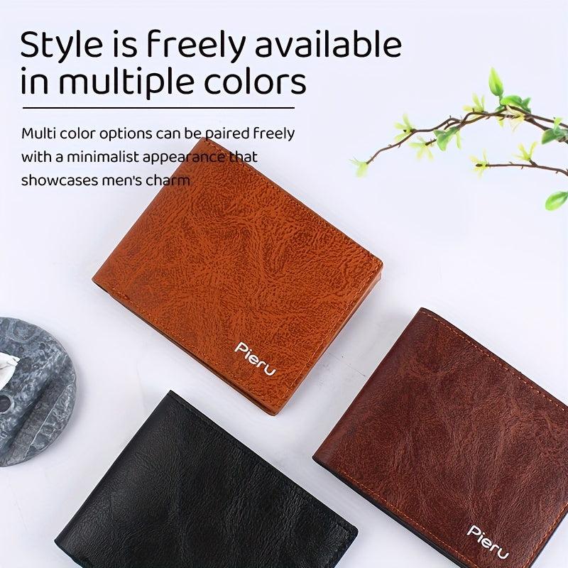 Men's Retro Short Wallet with Card Slots