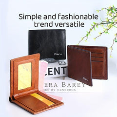 Men's Retro Short Wallet with Card Slots