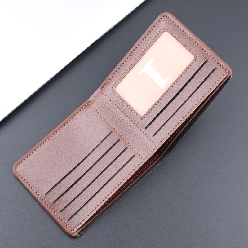 Men's Leather Short Wallet Card Holder Purse Coin Purse Gift For Men