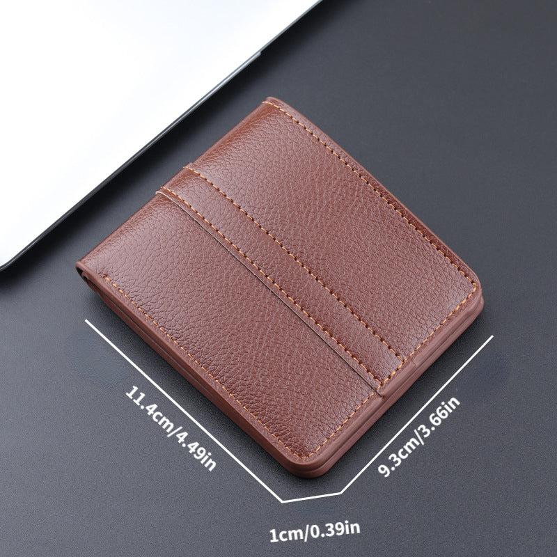 Men's Leather Short Wallet Card Holder Purse Coin Purse Gift For Men