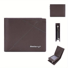Short Wallet Zipper Card Coin Purse PU Leather Men Women Card Case