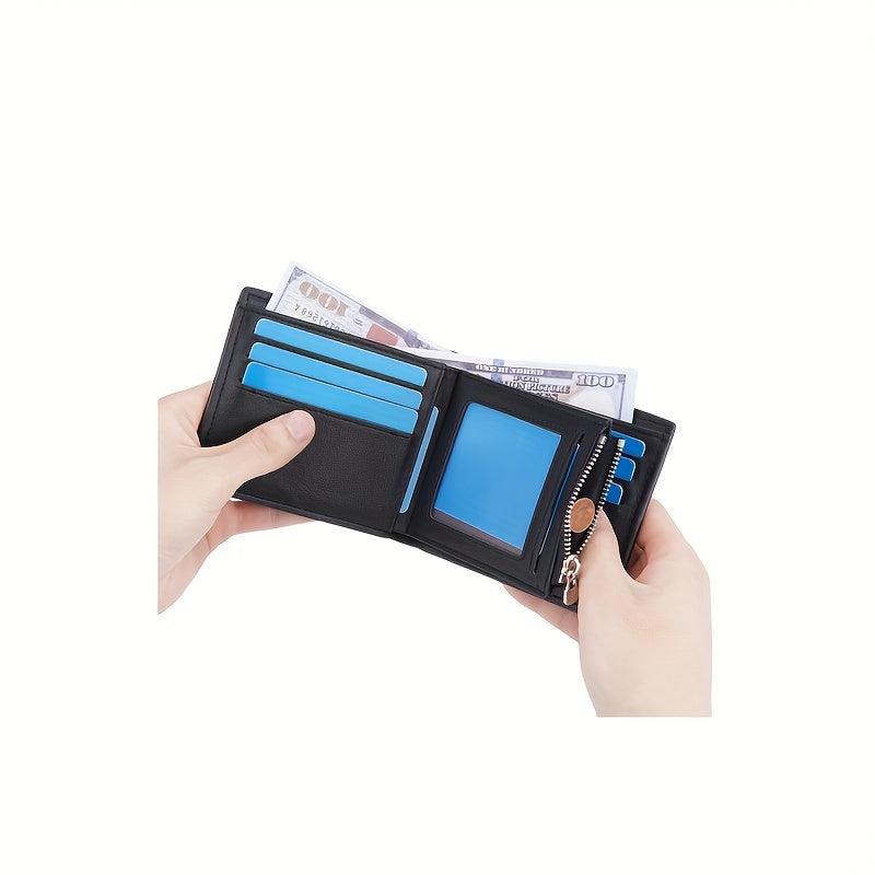 Short Wallet Zipper Card Coin Purse PU Leather Men Women Card Case
