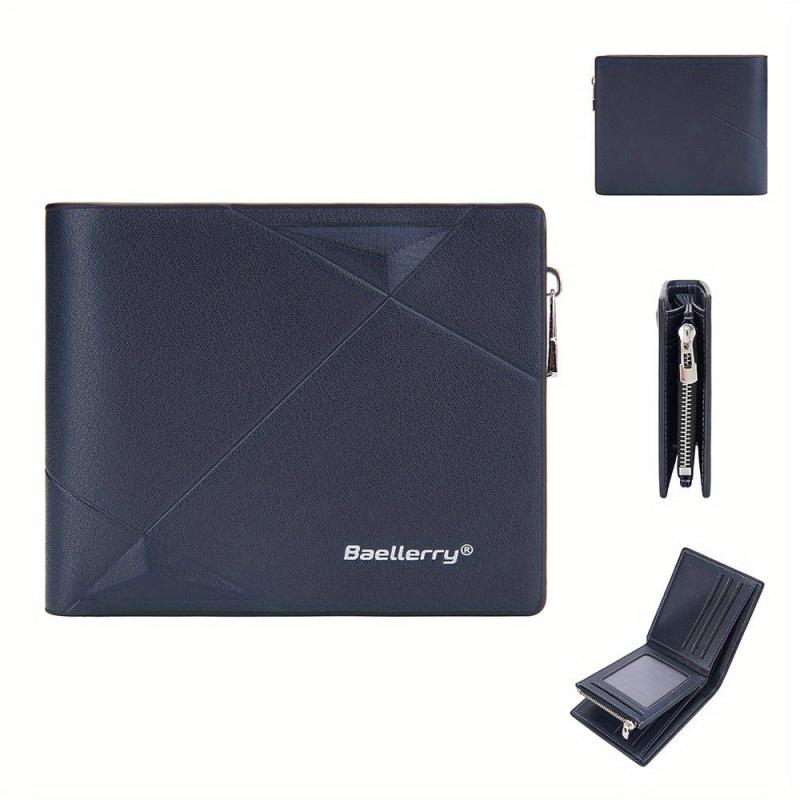 Short Wallet Zipper Card Coin Purse PU Leather Men Women Card Case