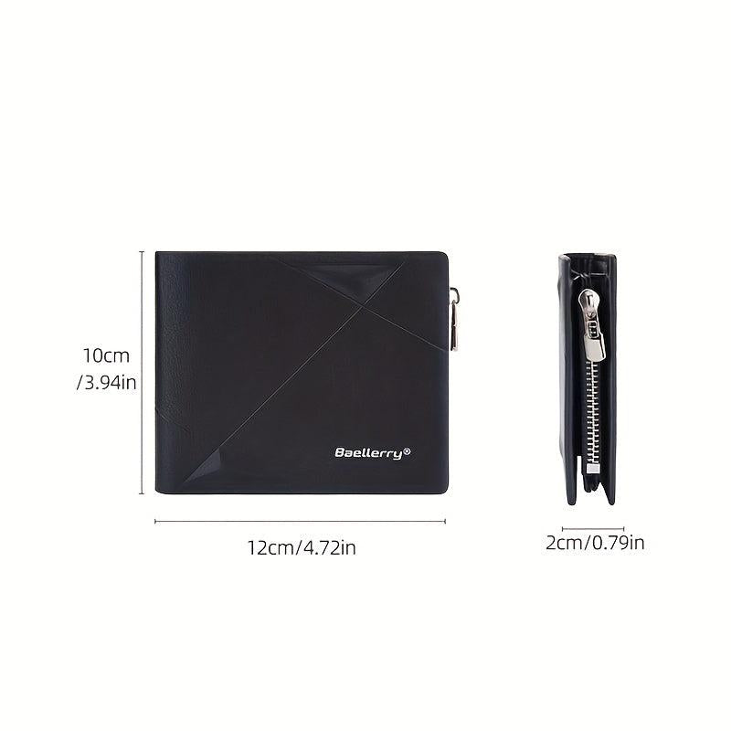 Short Wallet Zipper Card Coin Purse PU Leather Men Women Card Case