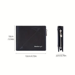 Short Wallet Zipper Card Coin Purse PU Leather Men Women Card Case