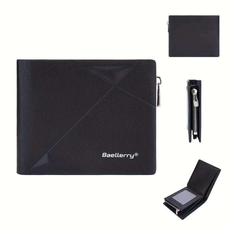 Short Wallet Zipper Card Coin Purse PU Leather Men Women Card Case