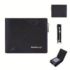 Short Wallet Zipper Card Coin Purse PU Leather Men Women Card Case