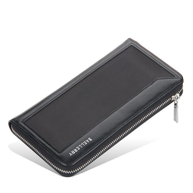 Men's Long Clutch Zipper Wallet Large Capacity