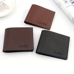 Casual PU Leather Men's Thin Clip Wallet