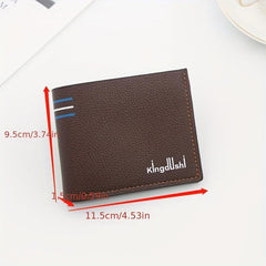 Casual PU Leather Men's Thin Clip Wallet
