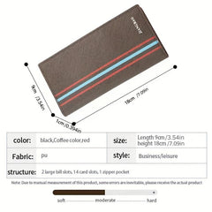 Men's Business Long Wallet With Card Slots
