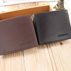 Men's PU Leather Short Wallet Multiple Card Slots Large Capacity