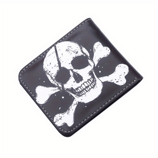 Funny Skull Vintage Print Wallet