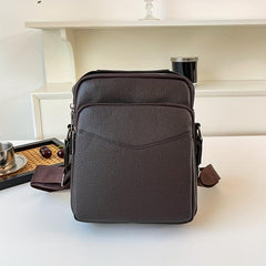 Men's Leather Crossbody Bag Vertical Shoulder Bag