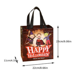 Cartoon Halloween Pattern Non woven Handbag Lightweight Gift Storage Satchel Bag