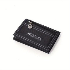 Men's Canvas Short Wallet Money Clip Card Holder Trifold Wallet