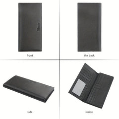 Men's Business Long Wallet Litchi Pattern Card Bag Large Capacity Wallet