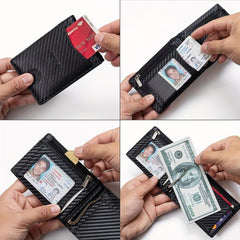 Men's Slim RFID Blocking Money Clip Wallet