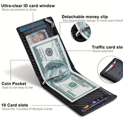 Men's Slim RFID Blocking Money Clip Wallet