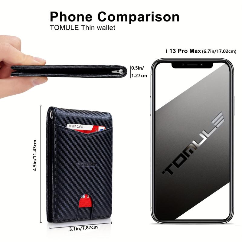 Men's Slim RFID Blocking Money Clip Wallet