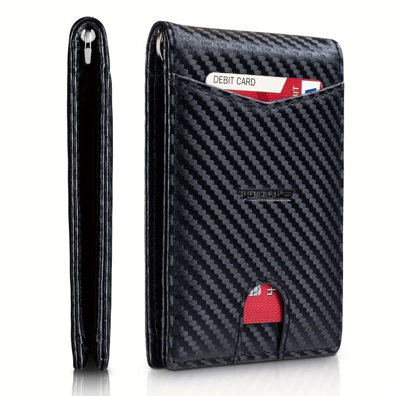 Men's Slim RFID Blocking Money Clip Wallet