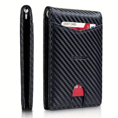 Men's Slim RFID Blocking Money Clip Wallet