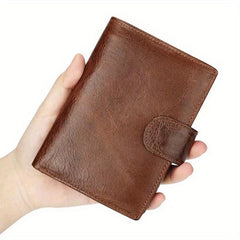 Men's Vintage Leather Vertical Buckle Wallet