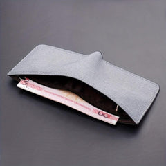 Men's Short Ultra thin Canvas Wallet Zipper Card Holder