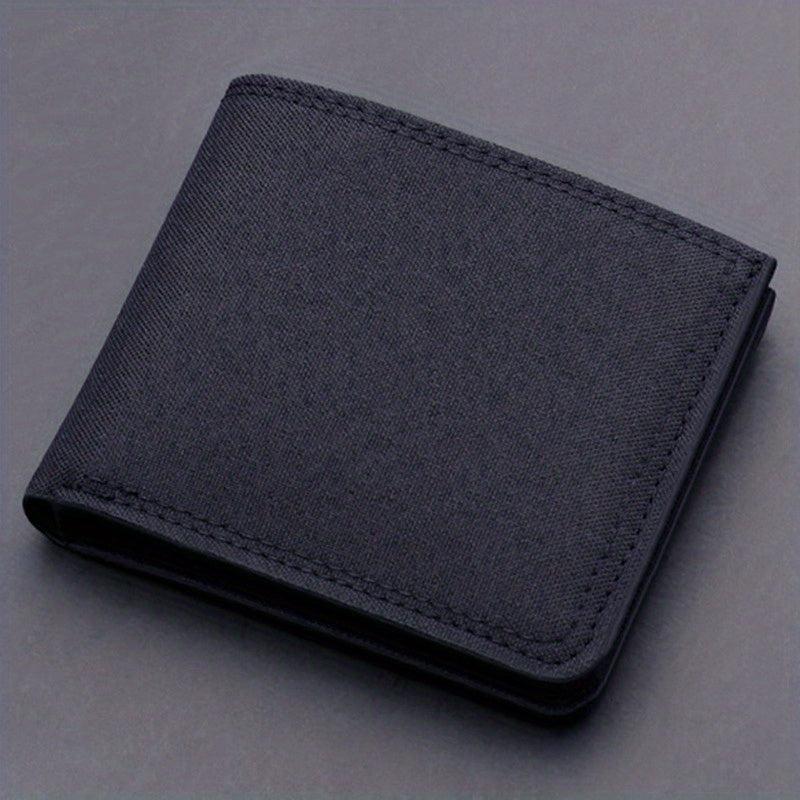 Men's Short Ultra thin Canvas Wallet Zipper Card Holder