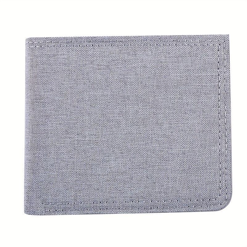 Men's Short Ultra thin Canvas Wallet Zipper Card Holder