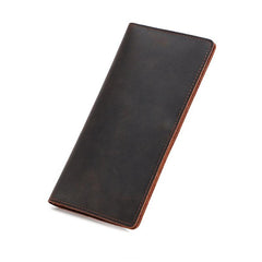 Men's Business Long Wallets With Card Slots Coin Purses Leather Money Clip
