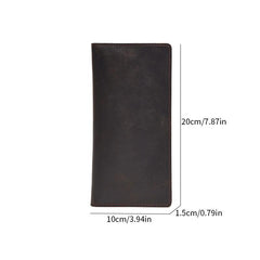 Men's Business Long Wallets With Card Slots Coin Purses Leather Money Clip