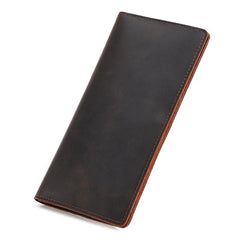 Men's Business Long Wallets With Card Slots Coin Purses Leather Money Clip