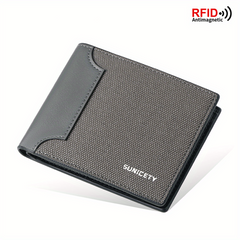 Men's Casual RFID Blocking Wallet Short Wallet Waterproof Card Holder