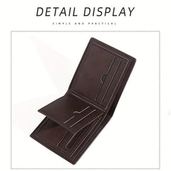 Men's Casual RFID Blocking Wallet Short Wallet Waterproof Card Holder
