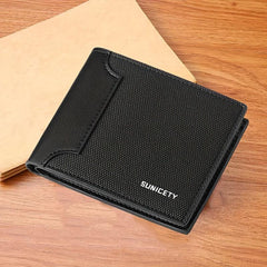 Men's Casual RFID Blocking Wallet Short Wallet Waterproof Card Holder