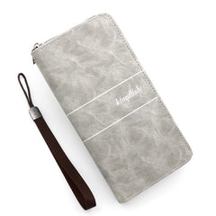 Men's Business Clutch Bag Long Wallet Zipper PU Leather